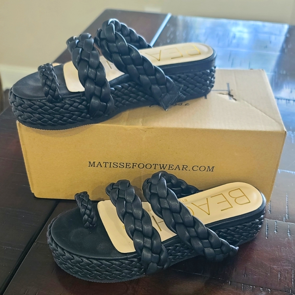 Matisse Black Braided Women's Sandals